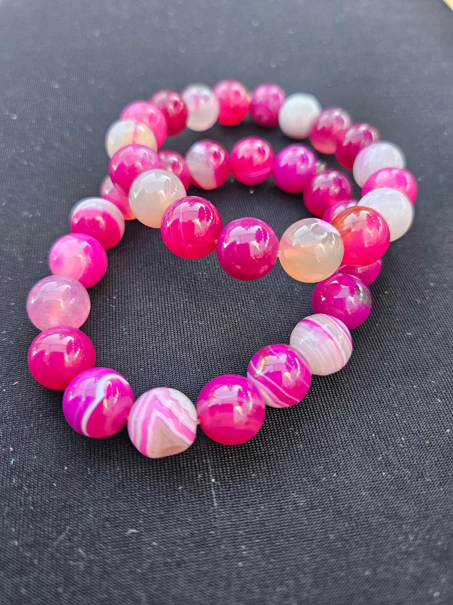 Pink Agate Bracelet